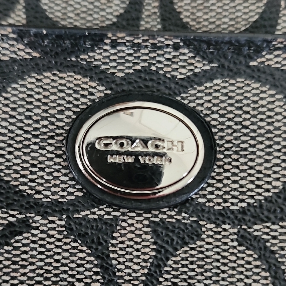 Coach Signature Black and Gray Crossbody - Picture 2 of 9